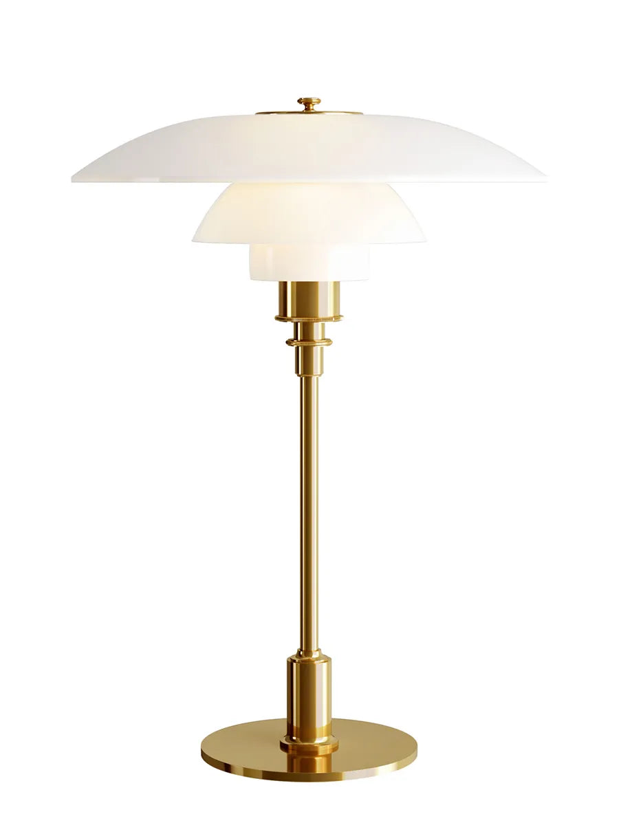 PH 3½–2½ Glas Bordlampe – Messing Metalliseret Louis Poulsen
