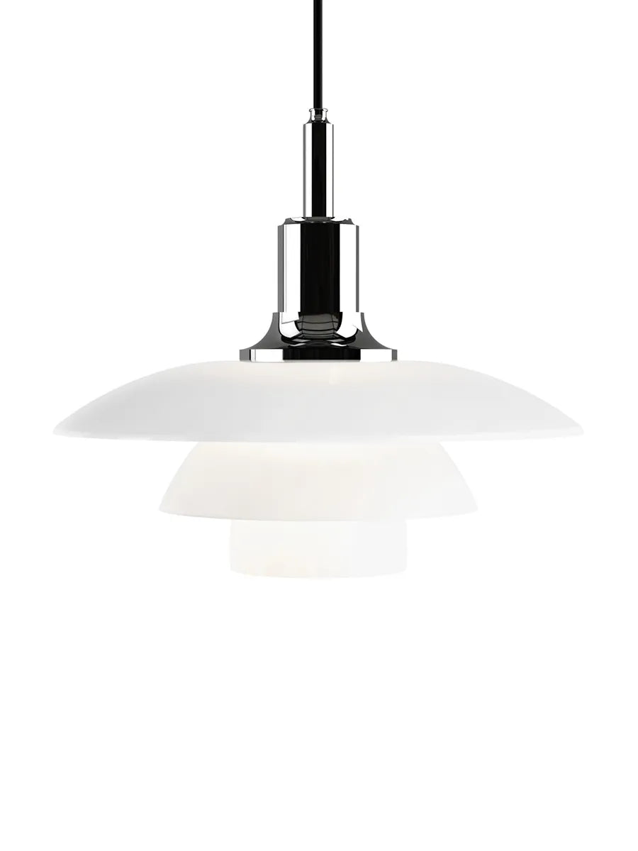 Louis Poulsen PH 3½-3 Glas Pendel, Højglansforkromet – Dansk Design Udstillingsmodel