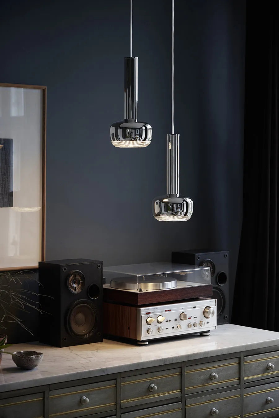 Louis Poulsen VL56 Pendel, Højglansforkromet – Dansk Design Udstillingsmodel
