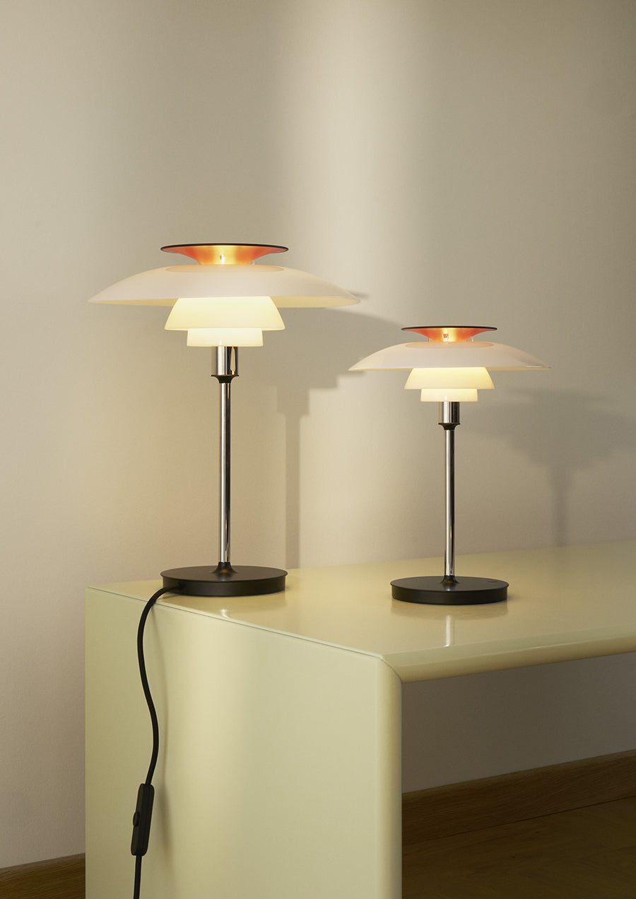 PH 80 Bordlampe, krom fra Louis Poulsen
