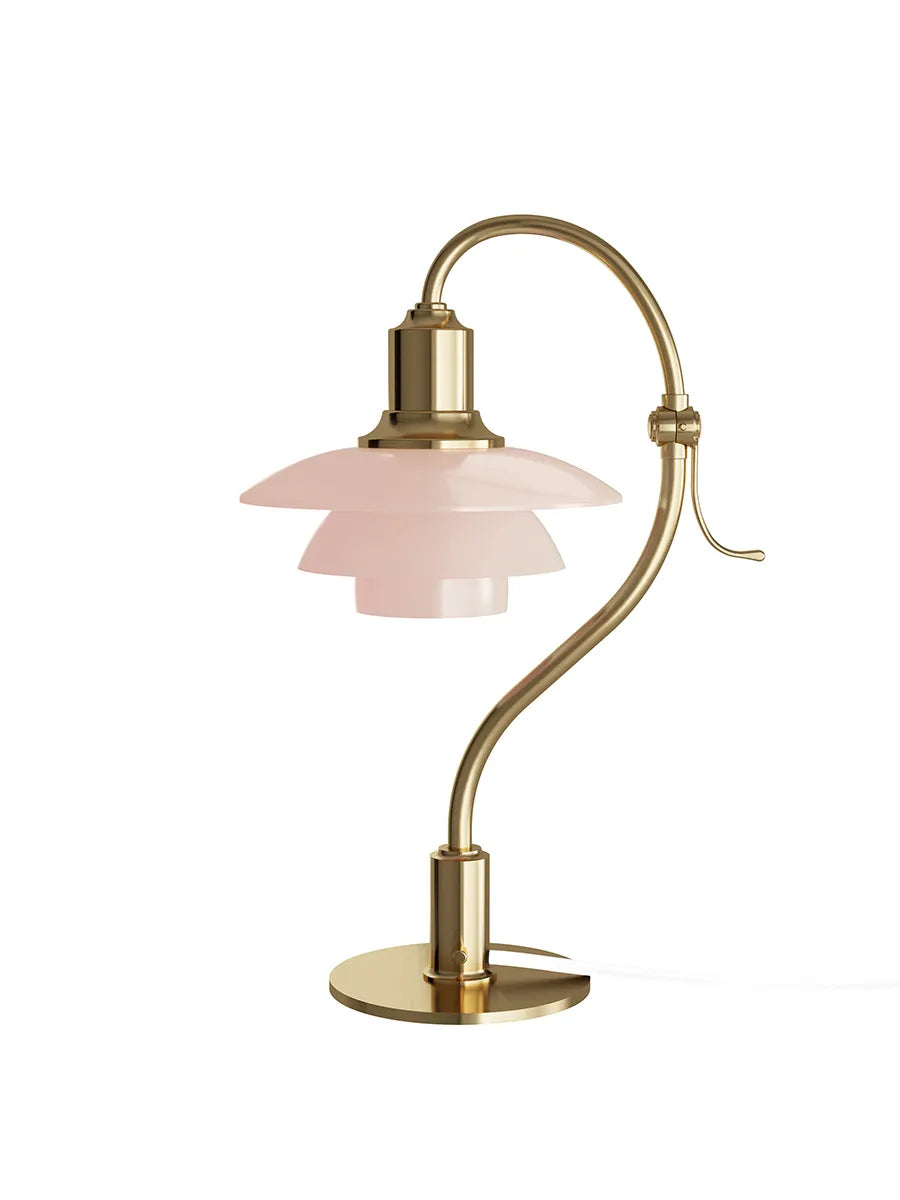 PH 2/2 Question Mark Bordlampe, Pale Rose – Udstillingsmodel fra Louis Poulse