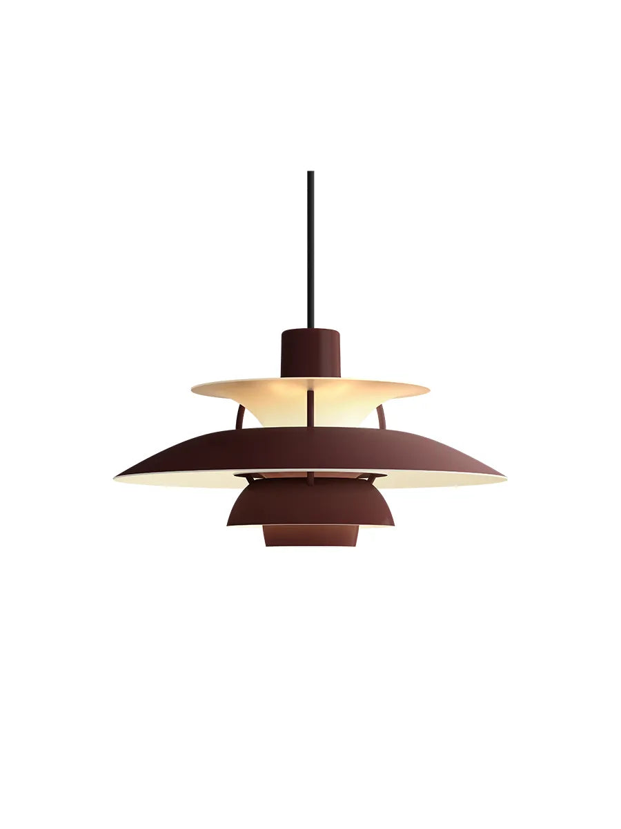 Louis Poulsen PH 5 Mini Pendel Monochrome Burgundy – Udstillingsmodel