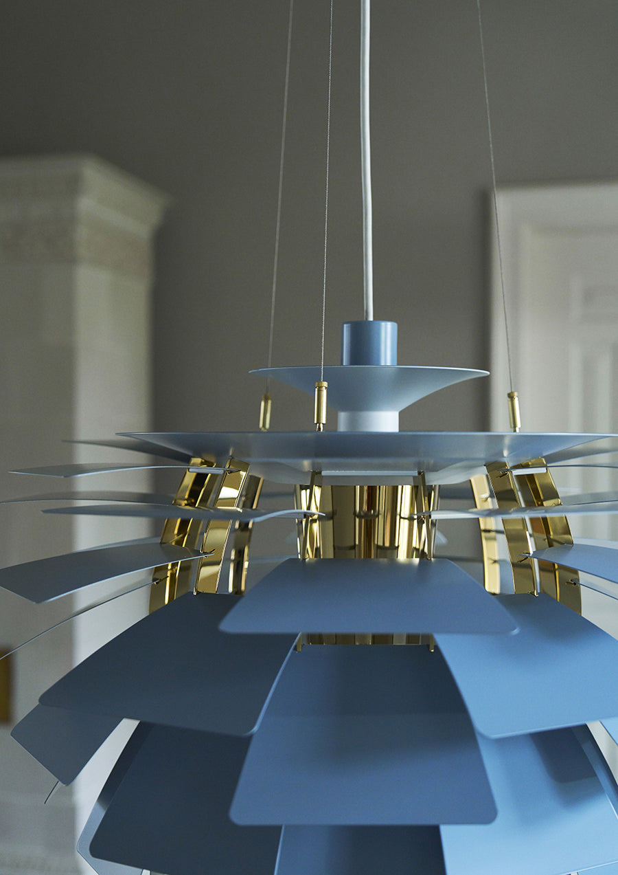 Louis Poulsen PH Artichoke Dusty Blue/Brass – Udstillingsmodel