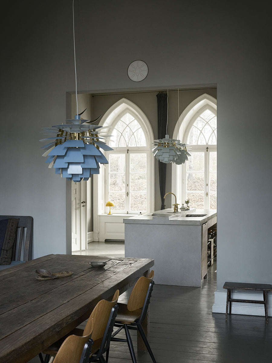 Louis Poulsen PH Artichoke Dusty Blue/Brass – Udstillingsmodel