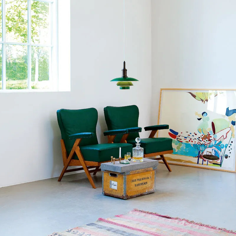 Louis Poulsen PH 3½–3 Pendel Grøn – Udstillingsmodel