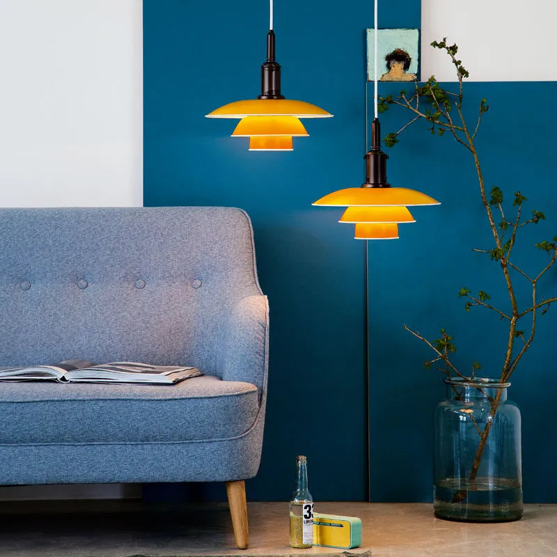 Louis Poulsen PH 3½-3 Pendel, Gul – Dansk Design Udstillingsmodel