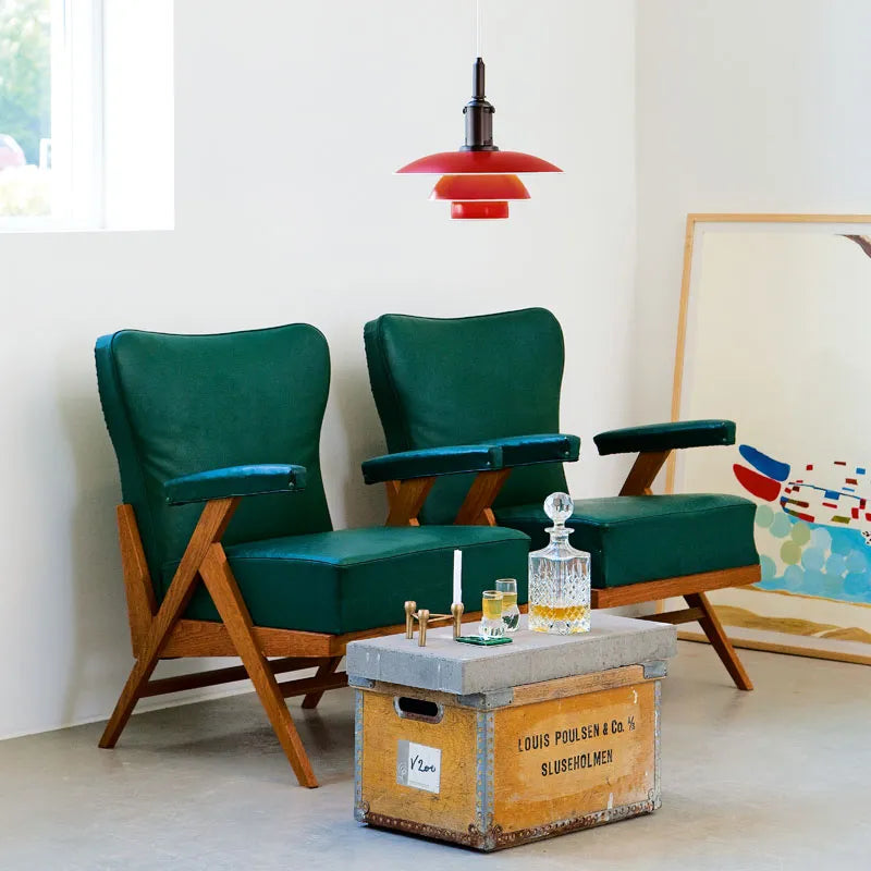 PH 3½-3 Pendel, rød af Poul Henningsen