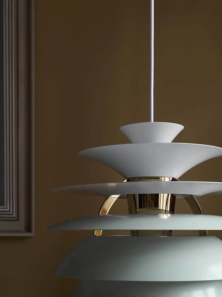 PH Snowball, dusty green/chrome af Poul Henningsen