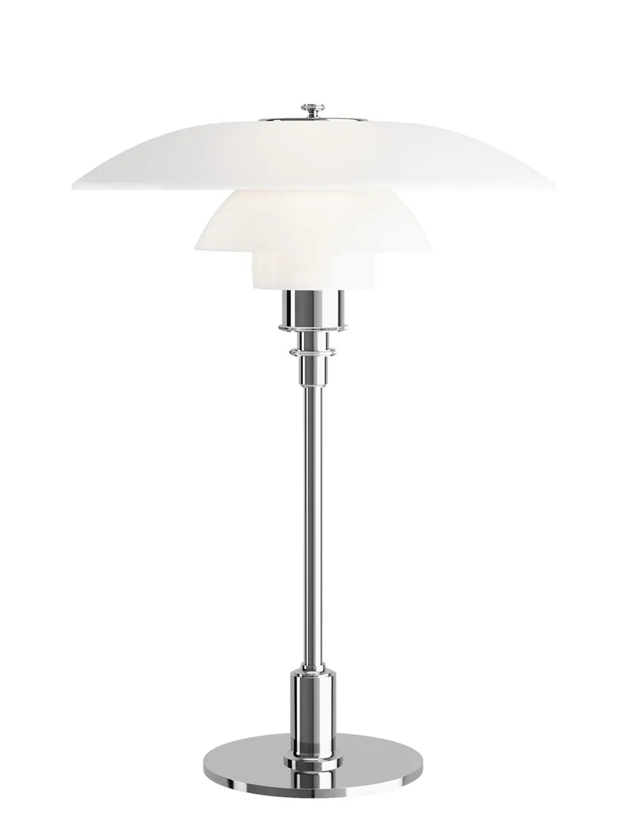 Louis Poulsen PH 3½-2½ Glas Bordlampe Højglansforkromet – Udstillingsmodel