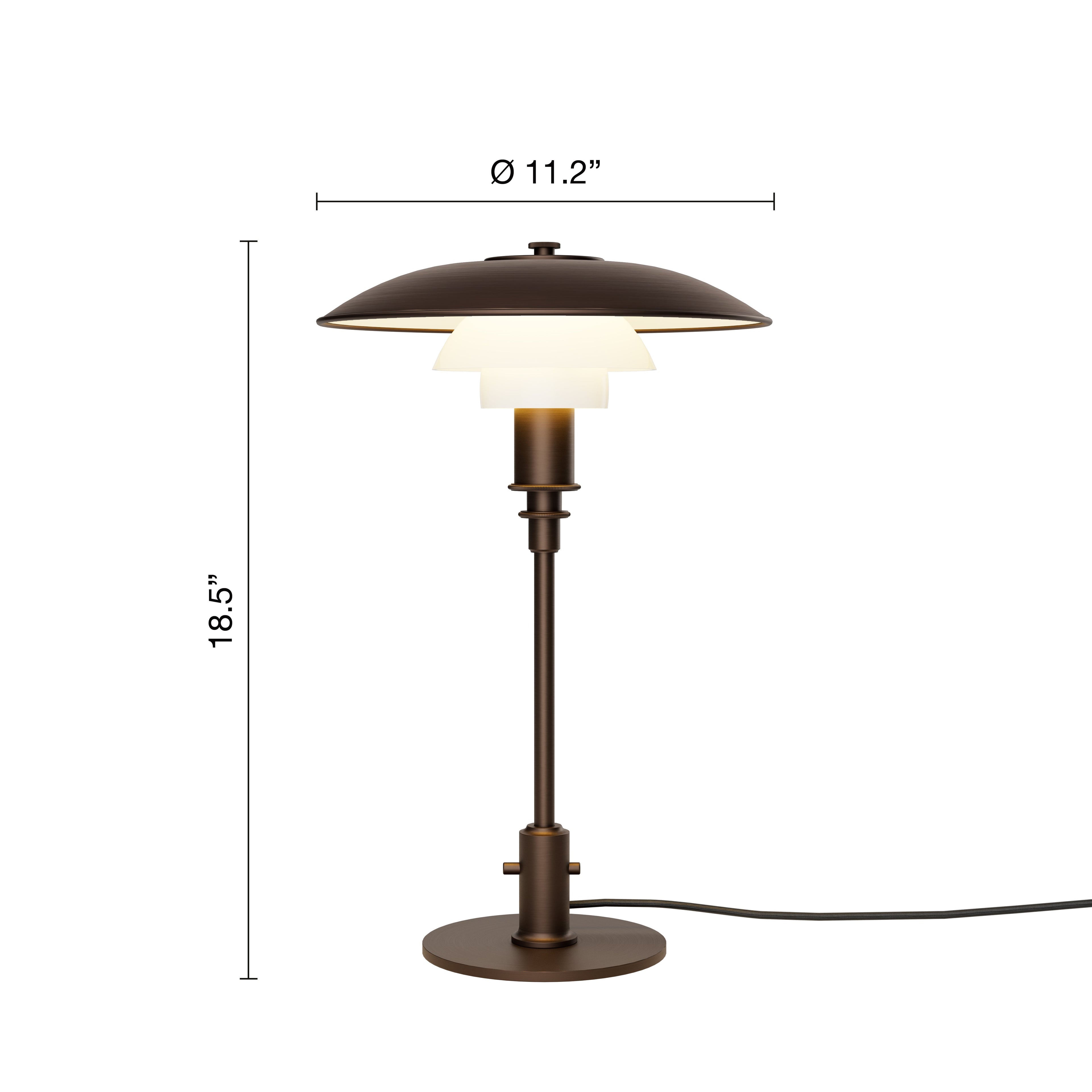 PH 3/2 Bordlampe, Aged Brass fra Louis Poulsen