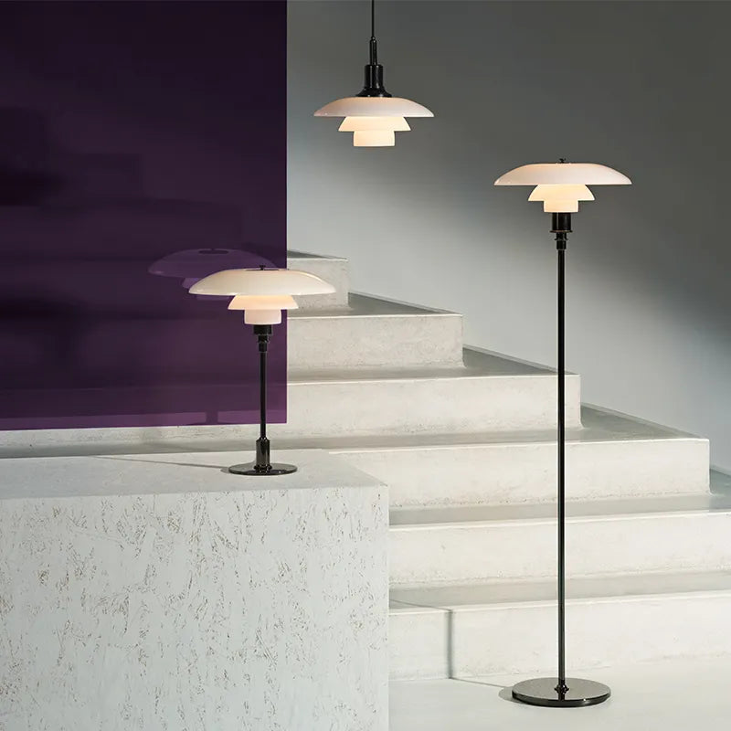 PH 3½-2½ Gulvlampe, sort metalliseret fra Louis Poulsen