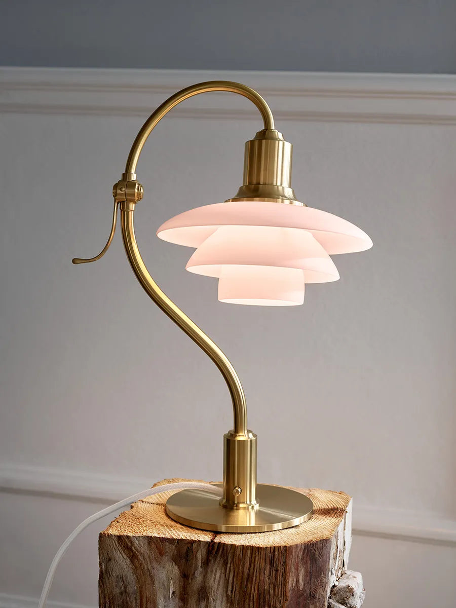 PH 2/2 Question Mark Bordlampe, Pale Rose – Udstillingsmodel fra Louis Poulse