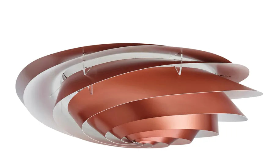 Le Klint Swirl Loft/Væglampe Kobber – Dansk Design Udstillingsmodel