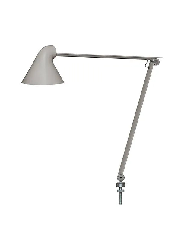 NJP Bordlampe i Aluminium – Udstillingsmodel fra Louis Poulsen